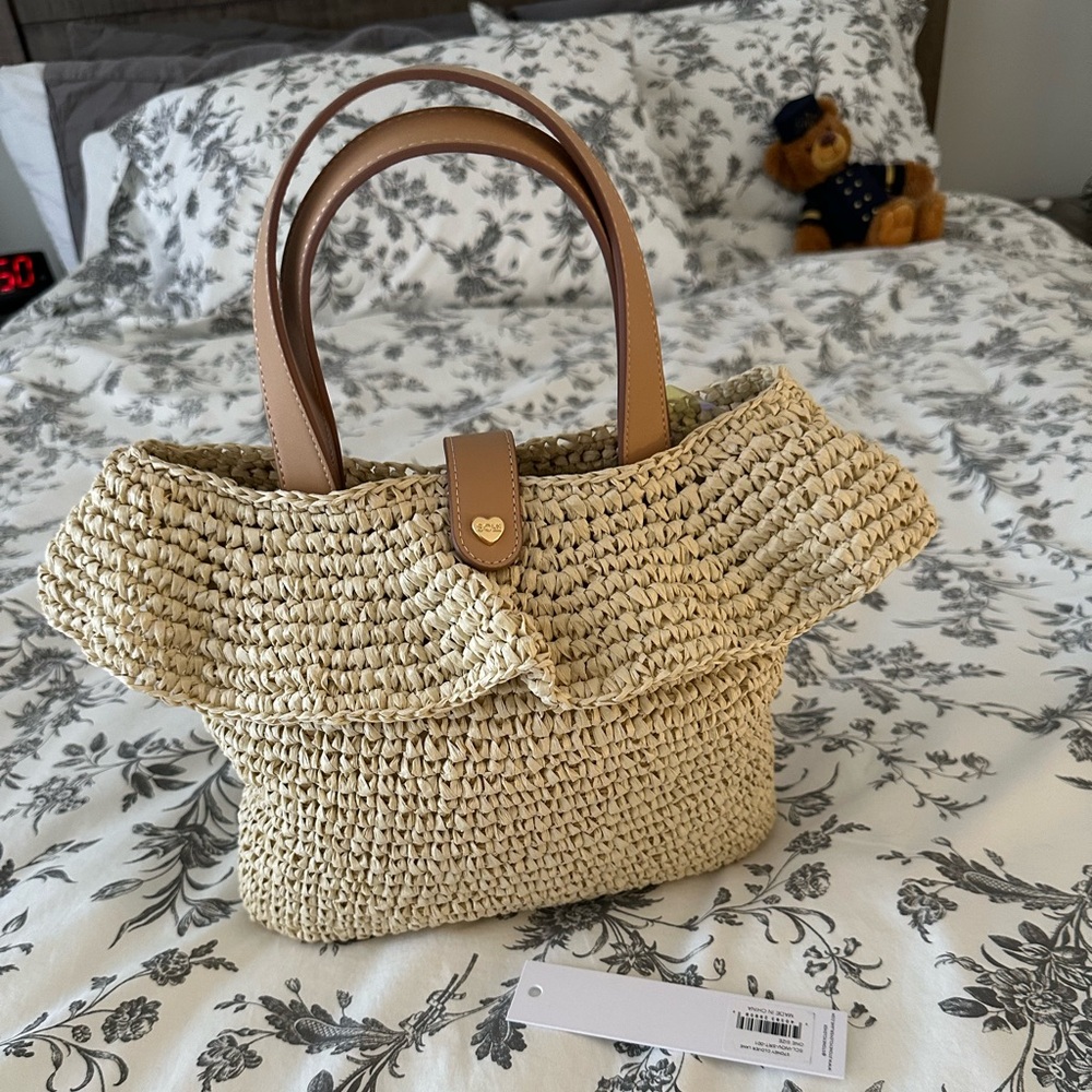 Stoney Clover Lane Tan Woven Bag